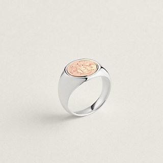 HERMES エクスリブリス シュヴァリエPM リング　Ａ-671 HERMES エクスリブリス シュヴァリエPM リング A-671